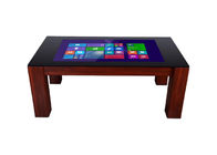 वाटरप्रूफ स्टडी स्क्रीन कॉफी टेबल 43'' इंटरएक्टिव कियॉस्क मल्टी-टच स्क्रीन गेमिंग स्मार्ट कॉफी टेबल