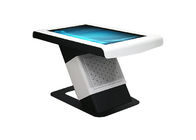 Z आकार की अनियमित स्मार्ट स्क्रीन टच टेबल मल्टीमीडिया AIO टच स्क्रीन कॉफी टेबल