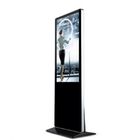 उच्च चमक टच स्क्रीन मॉनिटर मंजिल स्टैंड, डिजिटल विज्ञापन प्रदर्शित 43 - 65 इंच